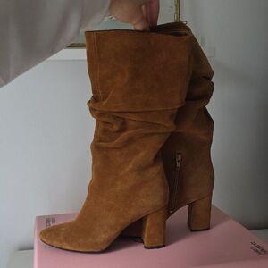Suede Slouchy Tan Boots